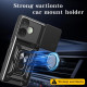 PC + TPU Case For Oppo A5 Pro 4G (Global) / 5G (Global) / A5 Energy 5G (China) Kickstand Phone Cover with Slide Camera Lid - Black Oppo Realme Cases Mobile