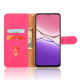 For Oppo A5 Pro 4G (Global) / 5G (Global) / A5 Energy 5G (China) Leather Case Skin Feel Anti Drop Wallet Flip Phone Cover - Rose Oppo Realme Cases Mobile