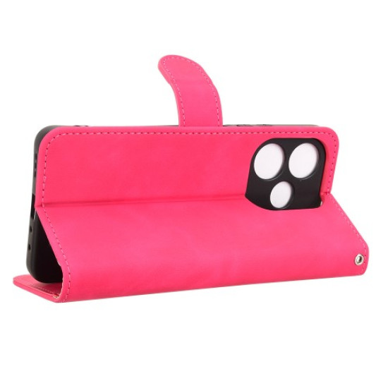 For Oppo A5 Pro 4G (Global) / 5G (Global) / A5 Energy 5G (China) Leather Case Skin Feel Anti Drop Wallet Flip Phone Cover - Rose Oppo Realme Cases Mobile