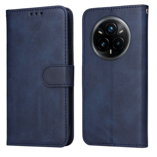 For Realme 14 Pro+ 5G Case Wallet PU Leather Folio Flip Phone Cover - Blue Oppo Realme Cases Mobile