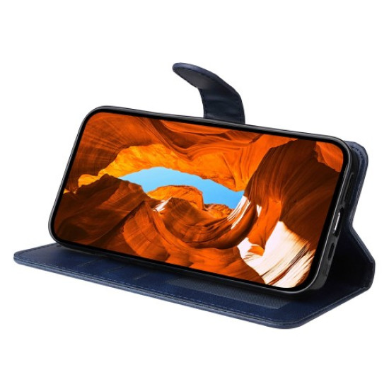 For Xiaomi Redmi Note 14 4G (163.25mm) Case Wallet PU Leather Folio Flip Phone Cover - Blue XIAOMI Cases Mobile
