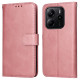 For Xiaomi Redmi Note 14 4G (163.25mm) Case Wallet PU Leather Folio Flip Phone Cover - Pink XIAOMI Cases Mobile