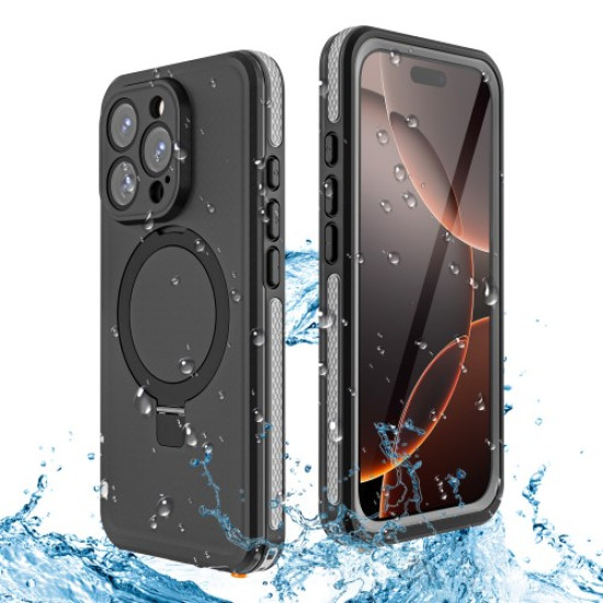 REDPEPPER IP68 Waterproof Case For iPhone 16 Pro Max Phone Back Cover Kickstand Compatible with MagSafe Apple Cases Mobile