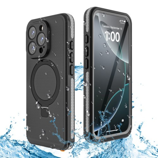 REDPEPPER IP68 Waterproof Case For iPhone 16 Pro Phone Back Cover Kickstand Compatible with MagSafe Apple Cases Mobile
