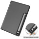 For Samsung Galaxy Tab S10 FE / S9 FE / Tab S9 Smart Case PU Leather+TPU Trifold Stand Tablet Cover with Pencil Holder - Grey Samsung Cases Mobile Tablet
