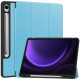 For Samsung Galaxy Tab S10 FE / S9 FE / Tab S9 Smart Case PU Leather+TPU Trifold Stand Tablet Cover with Pencil Holder - Sky Blue Samsung Cases Mobile Tablet