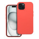 For iPhone 15 Matte Silicone Phone Drop-proof Cover Anti-scratch Protective Case - Peach Apple Cases Mobile