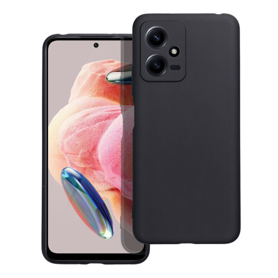 For Xiaomi Redmi Note 12 5G Straight Edge Design Phone Case Soft TPU Precise Cutout Anti-Scratch Cover - Black XIAOMI Cases Mobile