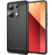 For Xiaomi Redmi Note 13 5G / 13 5G (China) Case Shockproof TPU Phone Carbon Fiber Cover - Black XIAOMI Cases Mobile