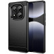 For Xiaomi Redmi Note 14 Pro 5G / 14 Pro+ 5G Case Carbon Fiber TPU Shockproof Phone Cover - Black XIAOMI Cases Mobile