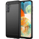 For Samsung Galaxy A56 5G Case Carbon Fiber TPU Shockproof Protective Phone Cover - Black Samsung Cases Mobile