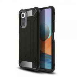 Armor Guard Plastic + TPU Combo Protector Case Shell for Xiaomi Redmi Note 10 Pro / Pro Max - Black Armor Guard Plastic + TPU Combo Protector Case Shell for Xiaomi Redmi Note 10 Pro / Pro Max - Black
