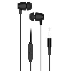 Blue Star Pa-e67 In-ear Handsfree Ακουστικά με Βύσμα 3.5mm, 1,2 m - Μαύρο