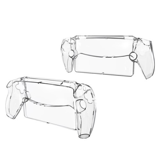 For PlayStation Portal Game Console Clear PC Cover Split Protective Hard Case - Transparent