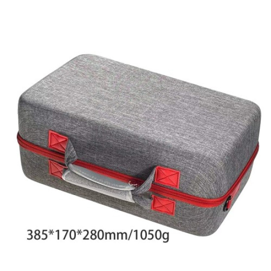 For Sony PS5 Slim Game Console Carrying Case 1680D Fabric+Waterproof Nylon Shockproof Bag - Grey