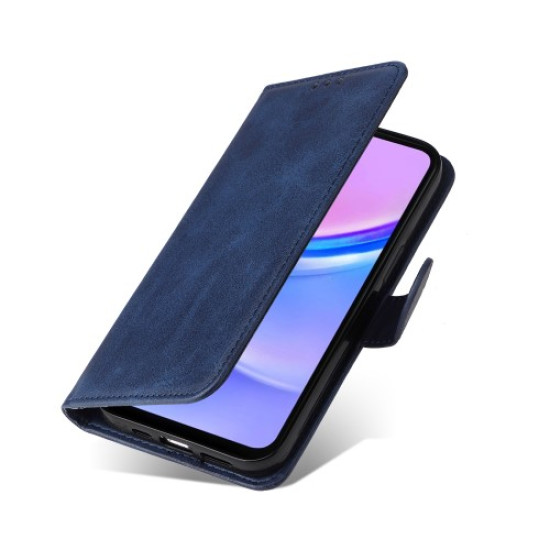 For Samsung Galaxy A16 5G / A16 4G Case PU Leather Phone Cover with Cash  /  Card Slots - Blue
