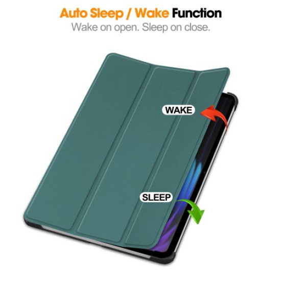 For Xiaomi Pad 7 Pro / Pad 7 Case Anti-Drop Leather Stand Tablet Cover - Blackish Green