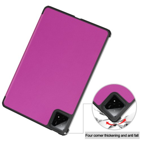 For Xiaomi Pad 7 Pro / Pad 7 Case Anti-Drop Leather Stand Tablet Cover - Purple