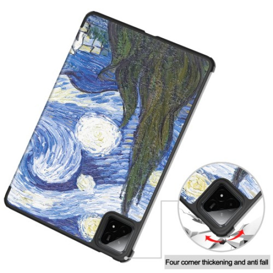 For Xiaomi Pad 7 Pro / Pad 7 Case Pattern Print Leather Stand Tablet Cover - Starry Sky