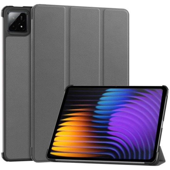 For Xiaomi Pad 7 Pro / Pad 7 Case Anti-Drop Leather Stand Tablet Cover - Grey