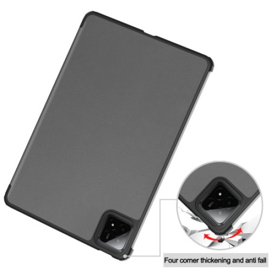 For Xiaomi Pad 7 Pro / Pad 7 Case Anti-Drop Leather Stand Tablet Cover - Grey