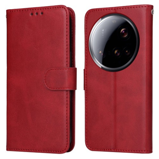 Θήκη Πορτοφόλι με Βάση Στήριξης για Xiaomi 15 Ultra - Κόκκινο