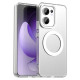 For Oppo Reno13 F 5G Case Compatible with MagSafe Anti Drop Hybrid Phone Back Cover - White Oppo Realme Cases Mobile