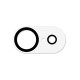 For iPhone 16e Camera Lens Protector Black Circle Design HD Clear Tempered Glass Lens Film