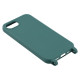 For iPhone 16e Case TPU Soft Shockproof Phone Cover with Adjustable Lanyard - Dark Green