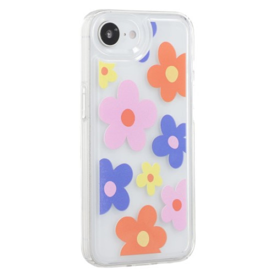 For iPhone 16e Case Floral Pattern Airbag Anti Drop TPU Phone Back Cover - DH6