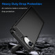 For iPhone 16e Case Protective Phone Cover Carbon Fiber Texture Brushed - Black