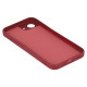 For iPhone 16e Case TPU Back Soft Anti-Scratch Fiber Lining Phone Cover - Wine Red