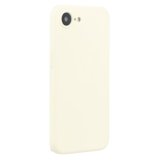 For iPhone 16e Case TPU Back Soft Anti-Scratch Fiber Lining Phone Cover - White