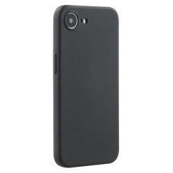 For iPhone 16e Case TPU Back Soft Anti-Scratch Fiber Lining Phone Cover - Black