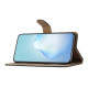 For iPhone 16e Wallet Case Line Imprinted Skin-Touch Leather Flip Phone Cover - Blue
