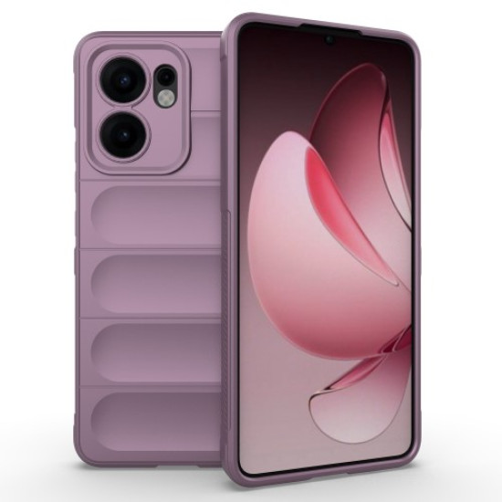 For Oppo Reno13 F 5G Case Anti-Drop Soft TPU Rugged Phone Back Cover - Light Purple