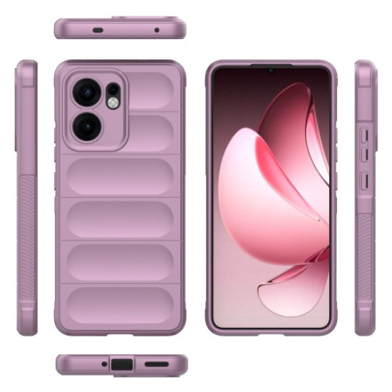 For Oppo Reno13 F 5G Case Anti-Drop Soft TPU Rugged Phone Back Cover - Light Purple