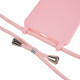 Θήκη Σιλικόνης TPU με Κορδόνι Λαιμού για Samsung Galaxy S25+ - Ροζ