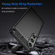 For Samsung Galaxy S25 FE Mobile Phone Case Slim-Fit Cover TPU Carbon Fiber Texture Phone Shell - Black Samsung Cases Mobile