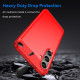 For Samsung Galaxy S25+ / S24+ Mobile Phone Case Slim-Fit Cover TPU Carbon Fiber Texture Phone Shell - Red