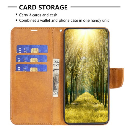 For Samsung Galaxy S25+ / S24+ Case Mobile Phone Shell PU Leather Wallet Cover with Viewing Stand - Yellow