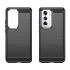 For Oppo Reno12 5G (Global) Case Carbon Fiber Texture Brushed TPU Phone Cover - Black