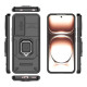 For Oppo Reno12 5G (Global) Case Kickstand PC+TPU Phone Shell with Lens Cover - Black