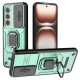 For Oppo Reno12 5G (Global) Case Kickstand PC+TPU Phone Shell with Lens Cover - Green