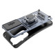 For Oppo Reno12 5G (Global) Case Kickstand PC+TPU Phone Shell with Lens Cover - Grey