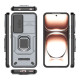 For Oppo Reno12 5G (Global) Case Kickstand PC+TPU Phone Shell with Lens Cover - Grey