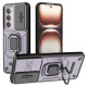 For Oppo Reno12 5G (Global) Case Kickstand PC+TPU Phone Shell with Lens Cover - Purple
