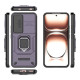 For Oppo Reno12 5G (Global) Case Kickstand PC+TPU Phone Shell with Lens Cover - Purple