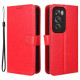 For Oppo Reno12 5G (Global) Case Crazy Horse Texture Leather Folio Flip Cover - Red