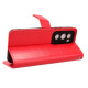 For Oppo Reno12 5G (Global) Case Crazy Horse Texture Leather Folio Flip Cover - Red